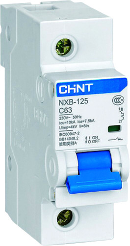Выключатель автоматический Chint NXB-125 1P 125A 10кА (C) 816127