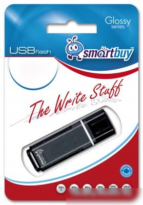 USB Flash Smart Buy Glossy Black 4GB (SB4GBGS-K)