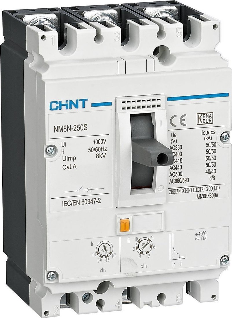 Выключатель автоматический Chint NM8N-250Q M 3Р 160А 70кА 271434