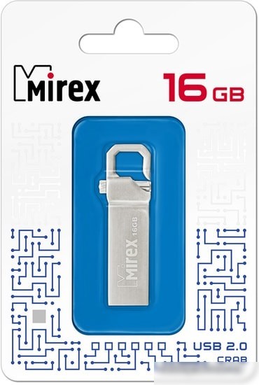 USB Flash Mirex Crab 16GB (серебристый)