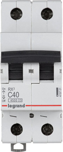 Выключатель автоматический Legrand RX3 2P C 40A 4.5кА 2M 419701
