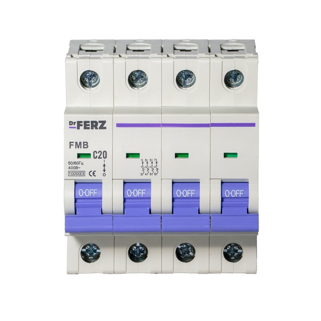 Выключатель автоматический Dr.Ferz FMB-C 10kA 4P 20 C 21100151FERZ