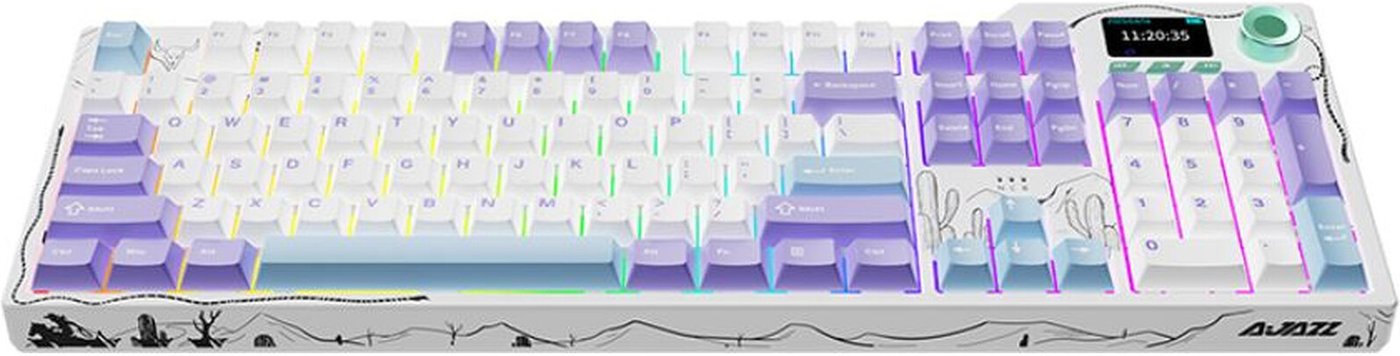 Клавиатура Ajazz AK35I V4 (фиолетовый/белый/синий, Ajazz Avocado)