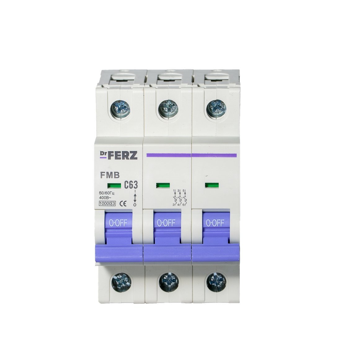 Выключатель автоматический Dr.Ferz FMB-C 10kA 3P 63 C 21100143FERZ