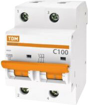 Выключатель автоматический TDM Electric ВА 47-100 2Р 100А (C) 10кА SQ0207-0066