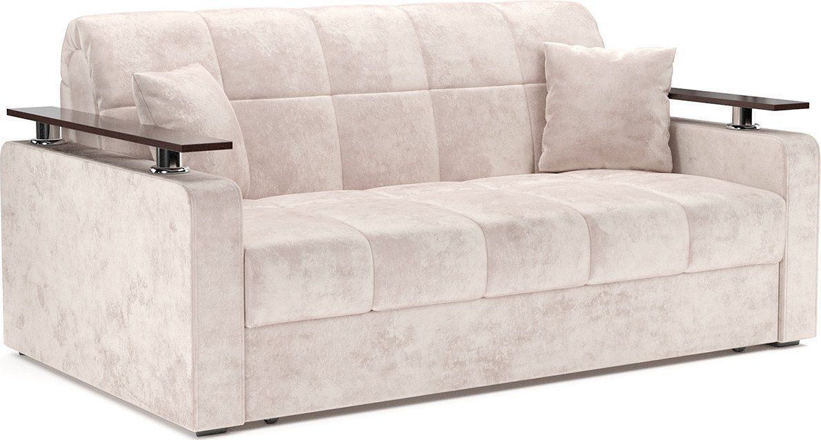 Диван Мебель-АРС Аккордеон Бакли ППУ 155x200 (велюр бежевый Plush OWV-33)