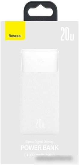 Внешний аккумулятор Baseus Bipow Fast Charge Power Bank 20W 10000mAh (белый)