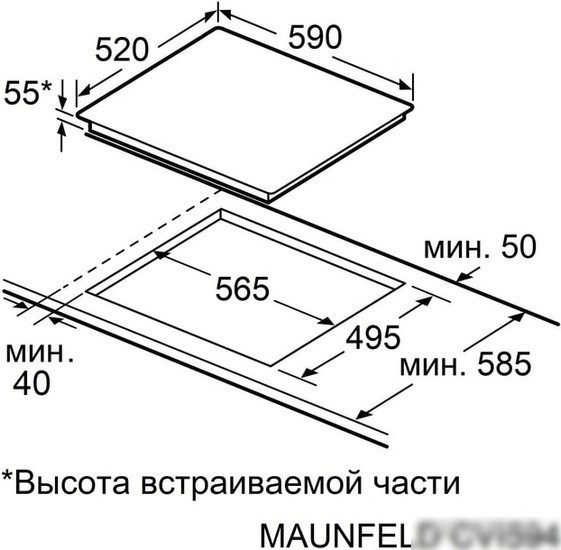 Варочная панель MAUNFELD CVI594STBK