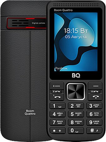 Кнопочный телефон BQ BQ-2455 Boom Quattro (черный)