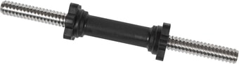 Гантельный гриф MB Barbell Хромированный 400 мм (с гайками)