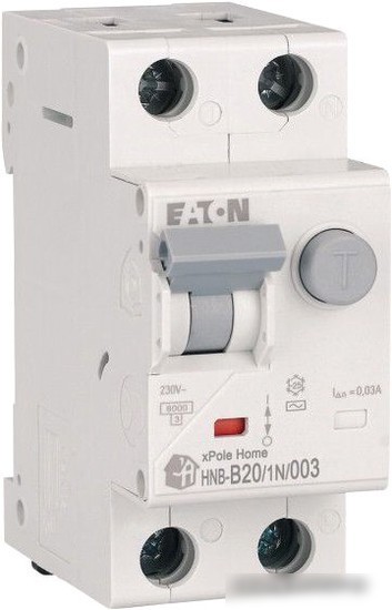 Дифференциальный автомат Eaton HNB-B201N003 1P+N 20А В 6кА 30мА АС 2М 195122
