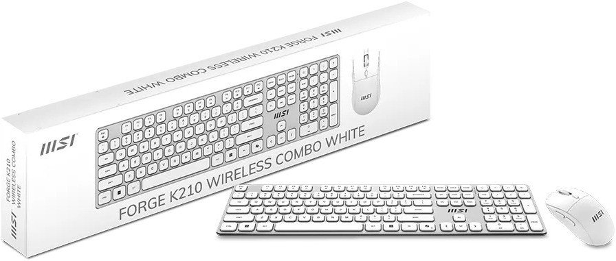 Офисный набор MSI Forge K210 Wireless Combo White