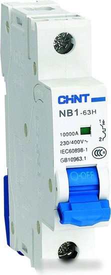 Выключатель автоматический Chint NB1-63H 1P 4A 10кА C (R) 179790 Выключатель автоматический Chint NB1-63H 1P 4A 10кА C (R) 179790