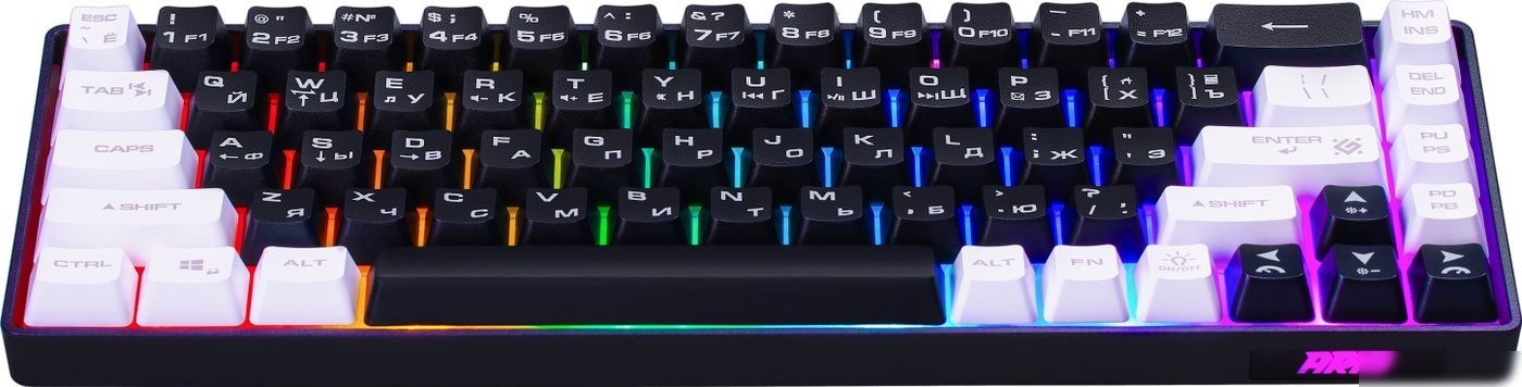Клавиатура Defender Aris GK-349 (черный/белый)