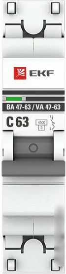 EKF PROxima ВА 47-63 1Р 63А (C) mcb4763-1-63C-pro
