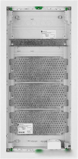 Бокс пластиковый Elektro-Plast MSF мультимед, TS35+3x МП перф.118x270mm, мет. дверь, белый RAL9016, 728x358x94mm, IP30
