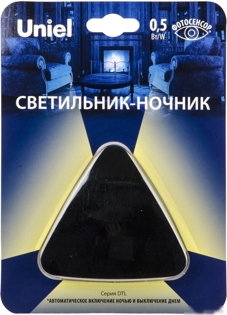 Ночник Uniel DTL-320 Треугольник/Black/Sensor UL-00007224