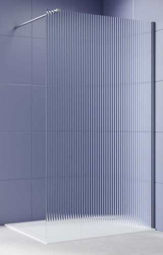 Душевая стенка Aquatek Walk in с держателем 90x200 AQ.WI.090.2GM (оружейная сталь/прозрачное рифленое)